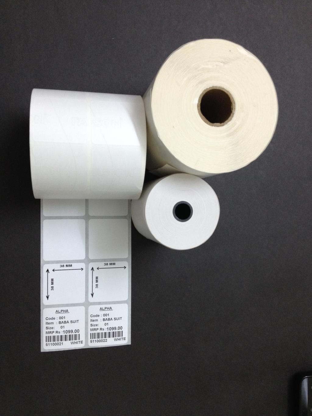 38MM X 38MM LABEL ROLL - 2 UPS (2450 Labels / Roll)