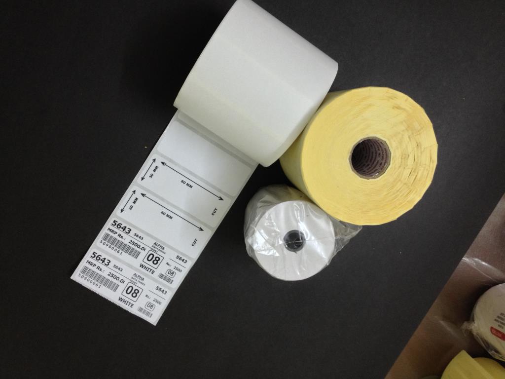 80MM X 30MM LABEL ROLL - CUT (1515 Labels / Roll)