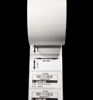 50MM X 25MM LABEL ROLL - 1 UPS (1750 Labels / Roll) :: Alpha-e Barcode ...