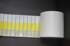 81MMX12MM LABEL ROLL (JEWELLERY- HALF YELLOW)(2500 LABEL)