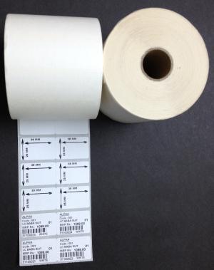 38MM X 25MM LABEL ROLL - 2 UPS (3500 Labels / Roll)