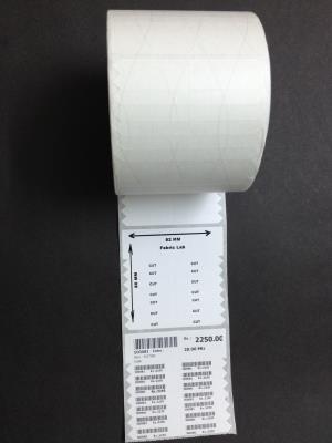 82MM X 80MM LABEL ROLL - FABRIC (500 Labels / Roll)